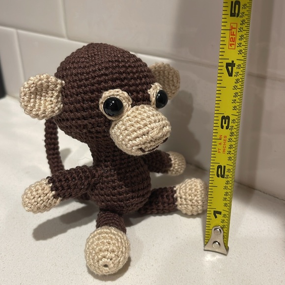Handcrafted Monkey Decor Amigurui Crochet Figure Toy 🐒 Animal Zoo - Picture 10 of 11